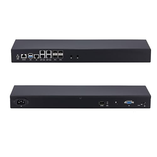 High-Speed Router Piynzyne-P90U 1U Rack Atom C3758R 16M Cache, 2.40 GHz 8 Cores (64GB RAM 1Tb M.2 NVME SSD w/WiFi) Fanless -5 x 2.5G LAN 4X 10G SFP+,Win10/Linux