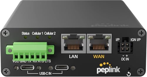 Peplink LTE Cellular Router MAX Transit Duo Pro | Ethernet WAN Port, LAN Port, Sim Slots, Wireless Cellular Modems | High Speed Dual Band WiFi 6 1Gbps Throughput | Band 71 for Better Coverage