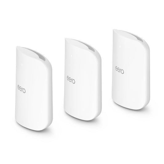 Amazon eero Max 7 mesh wifi router (newest model) - Wireless speeds up to 4.3 Gbps, Coverage up to 7,500 sq. ft., Connect 200+ devices, 3-Pack